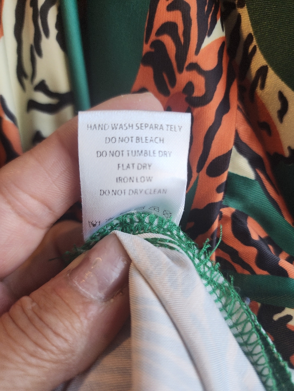 DRESS IN LALA TIGER PRINT ROYAL SATIN TOP IN EMERALD SIZE XXL NWOT - Picture 7 of 16